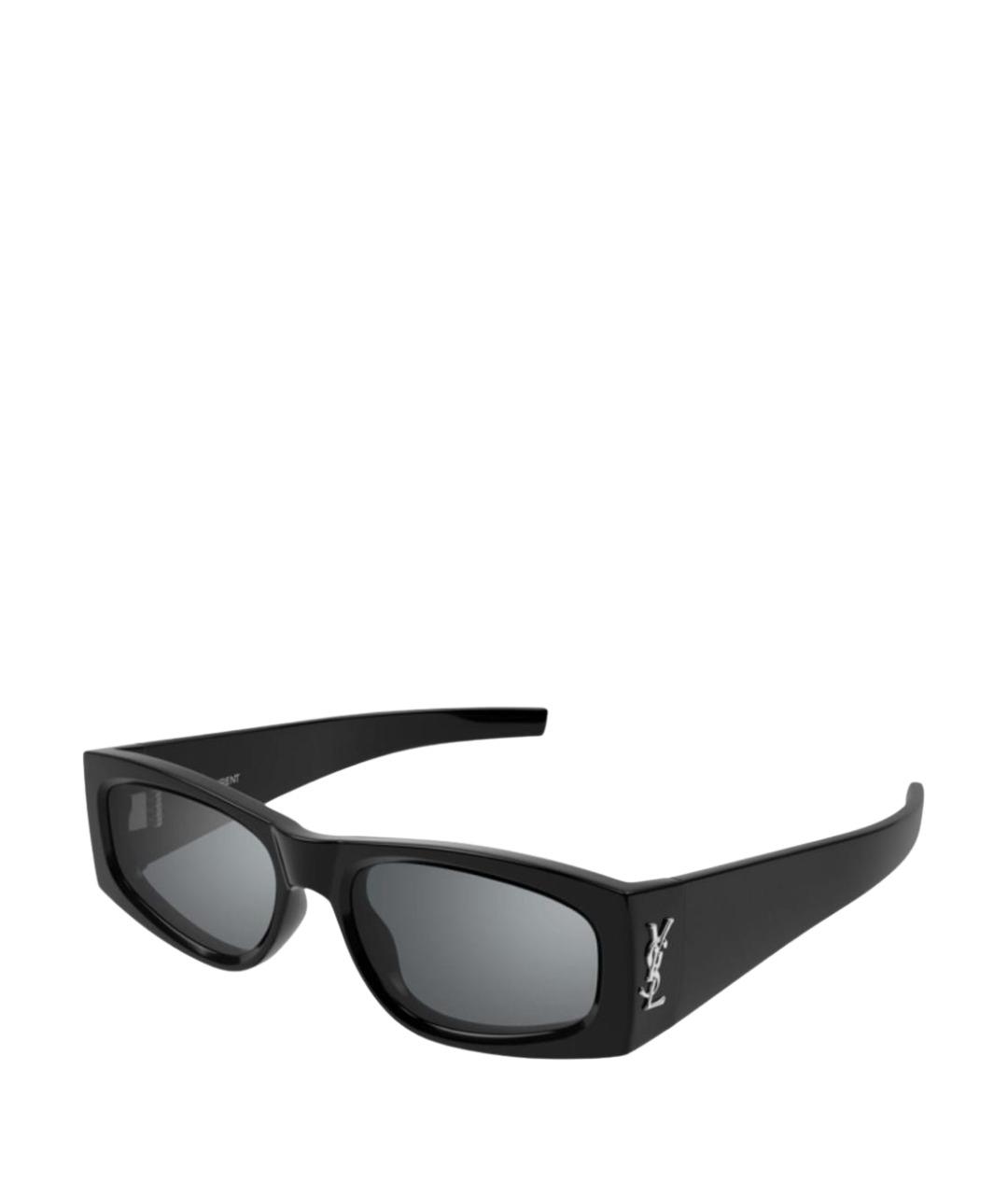 SAINT LAURENT Черные пластиковые солнцезащитные очки, фото 1