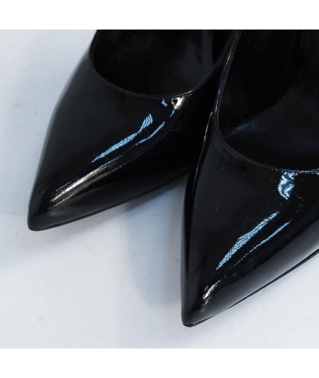 SAINT LAURENT Черные туфли из лакированной кожи, фото 5