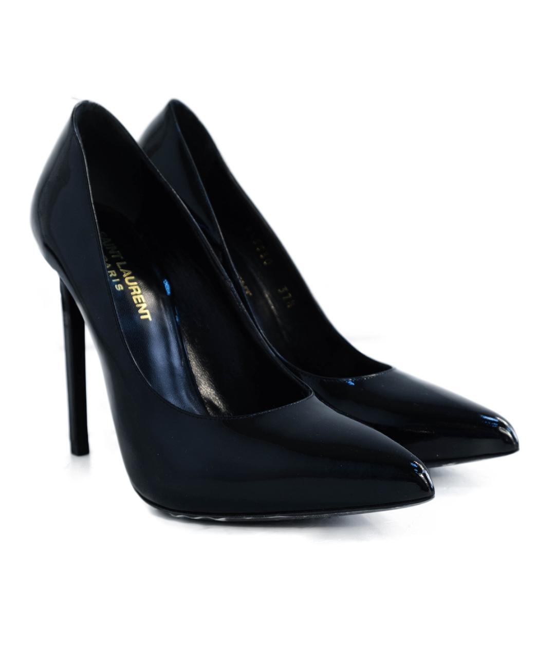 SAINT LAURENT Черные туфли из лакированной кожи, фото 2