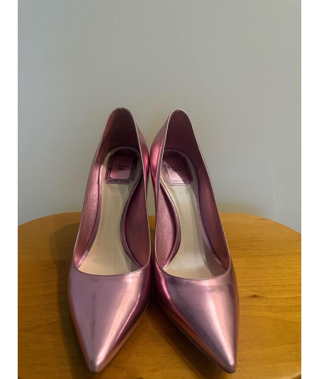 CHRISTIAN DIOR Розовые кожаные туфли, фото 2