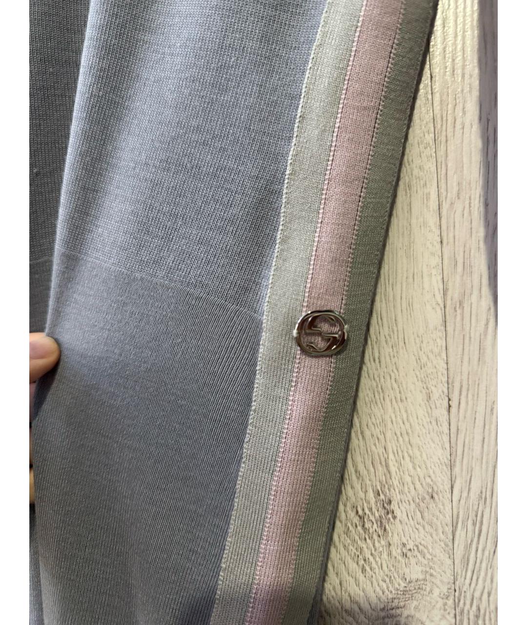 GUCCI Серое шерстяное повседневное платье, фото 5