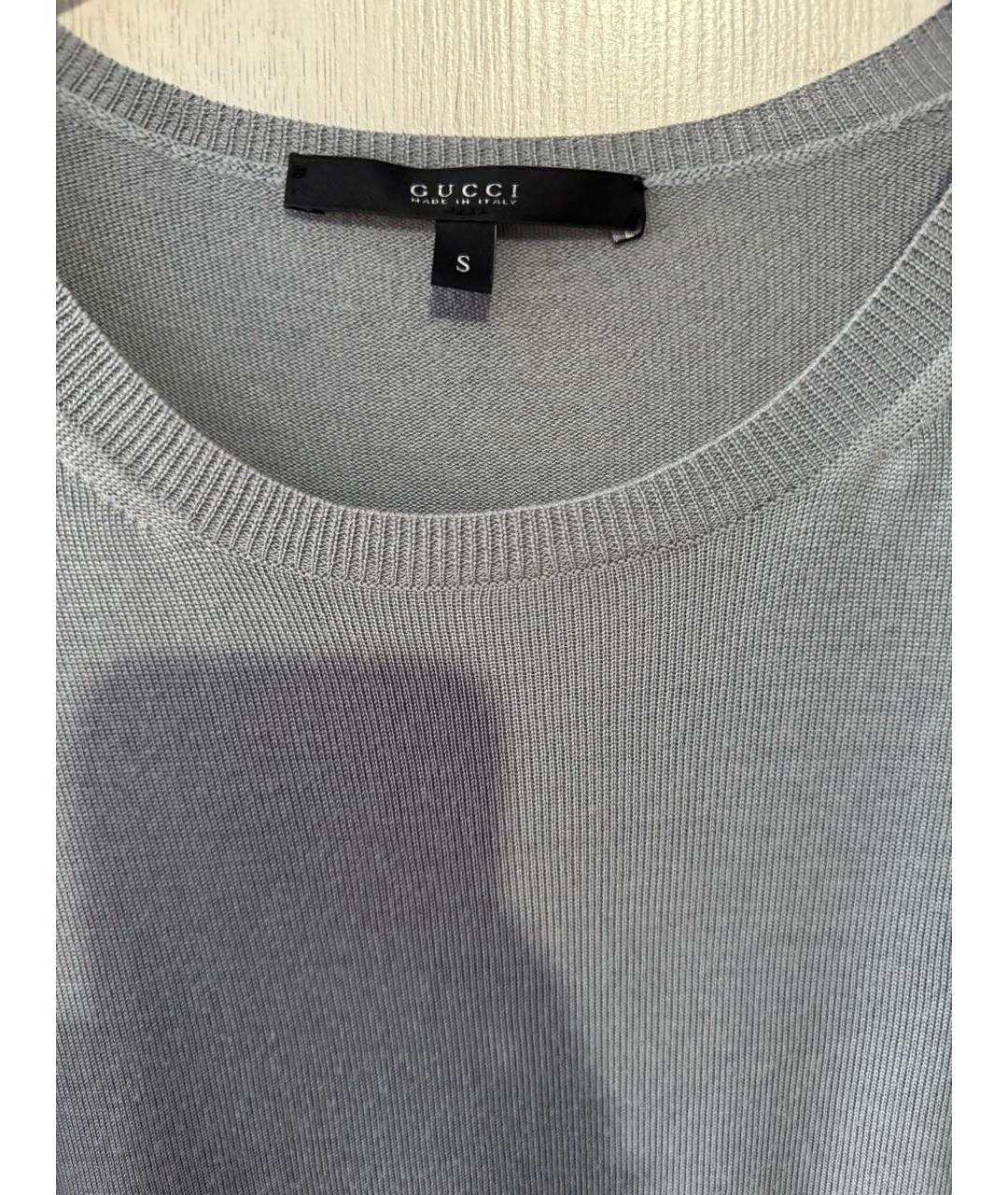 GUCCI Серое шерстяное повседневное платье, фото 4