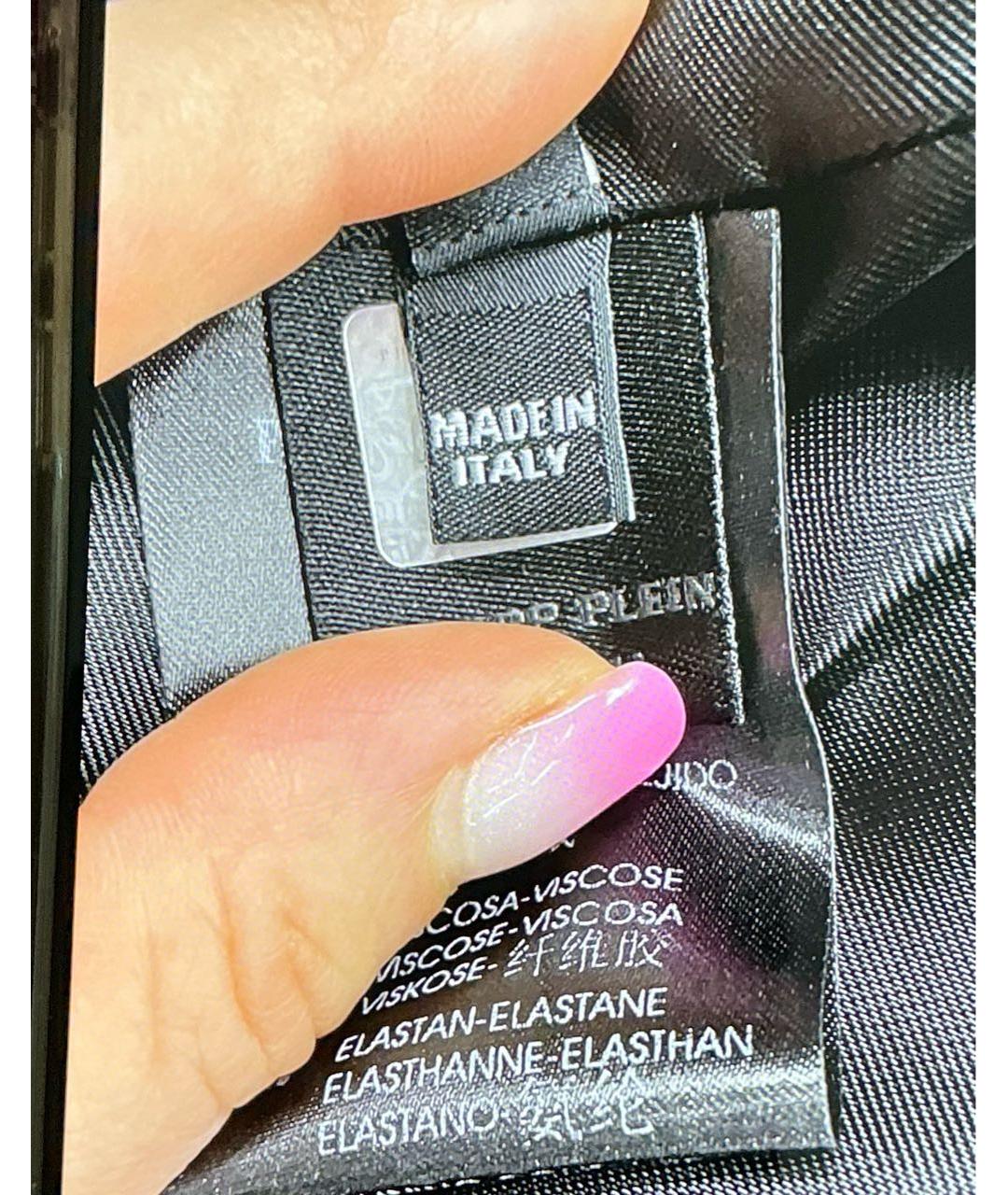 PHILIPP PLEIN Черный вискозный жакет/пиджак, фото 7