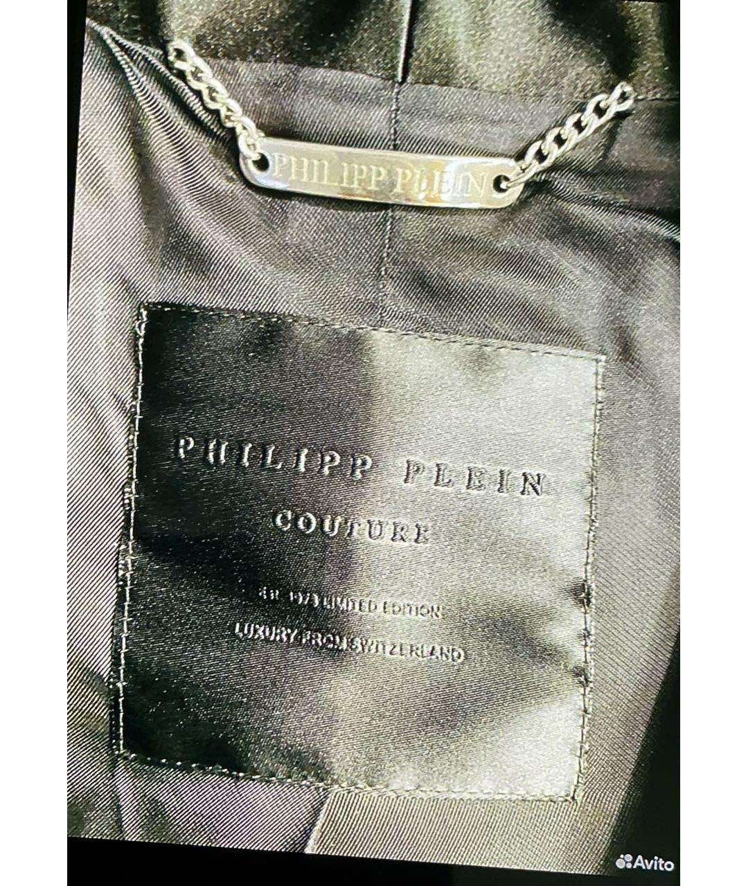 PHILIPP PLEIN Черный вискозный жакет/пиджак, фото 5