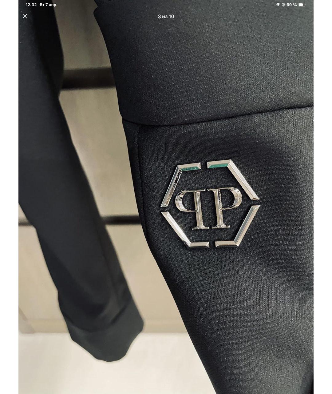 PHILIPP PLEIN Черный вискозный жакет/пиджак, фото 7
