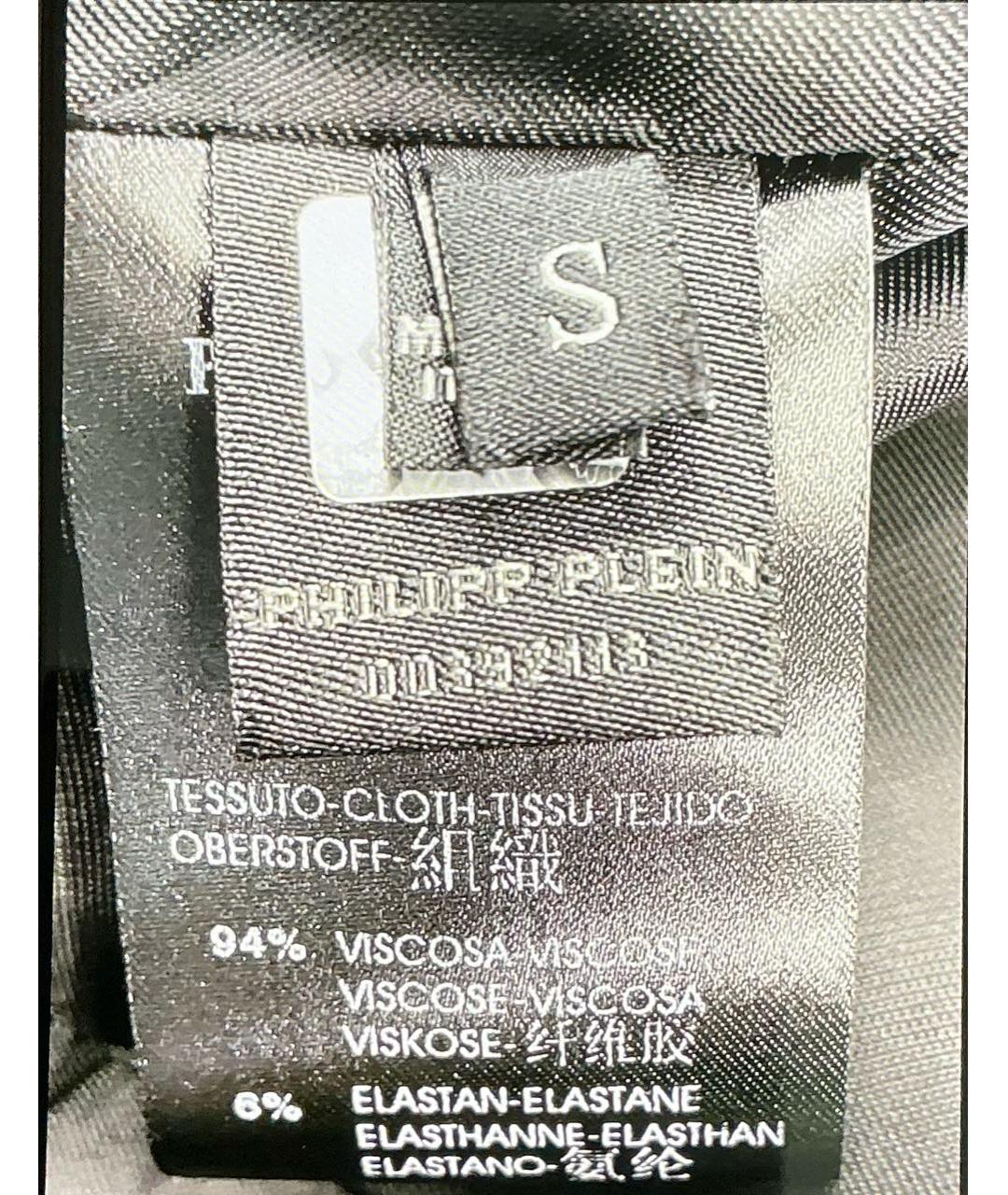 PHILIPP PLEIN Черный вискозный жакет/пиджак, фото 6