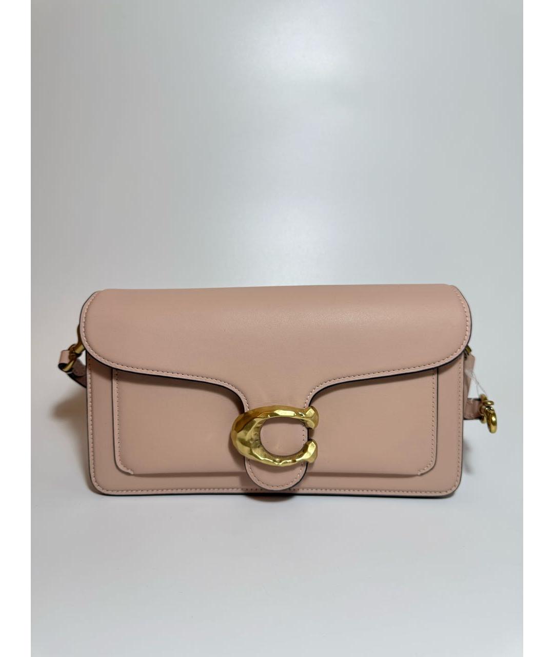 COACH Розовая кожаная сумка через плечо, фото 7