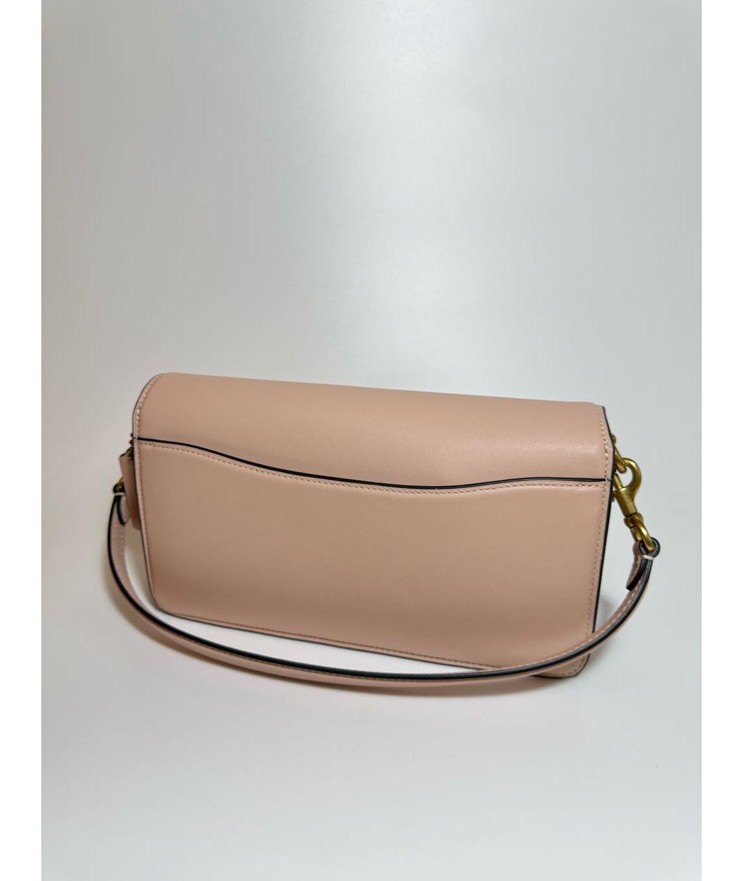 COACH Розовая кожаная сумка через плечо, фото 3