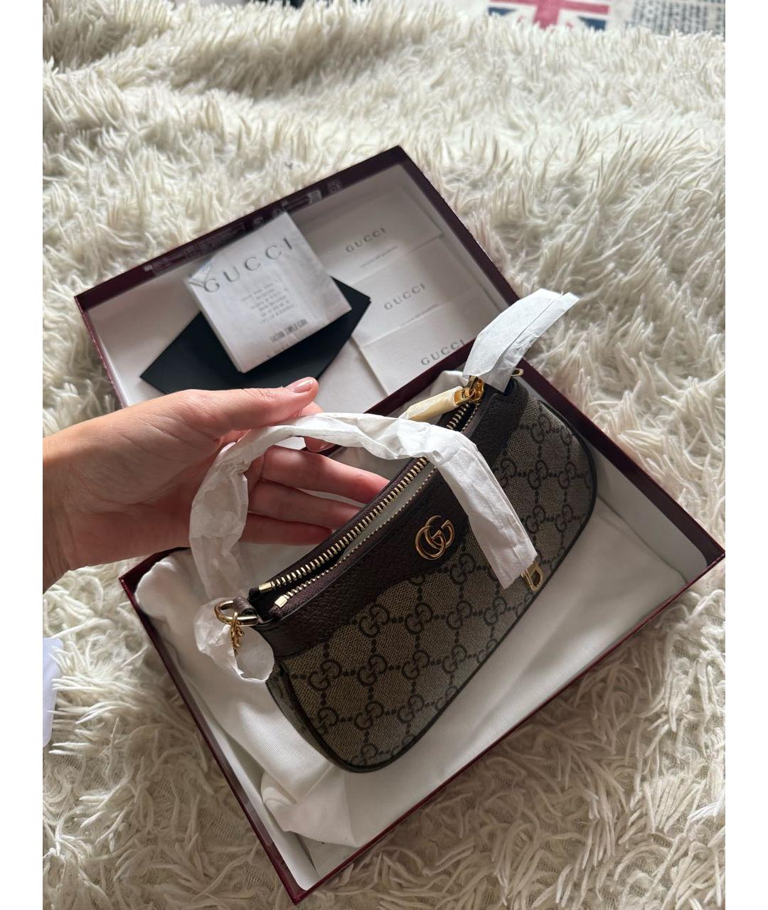 GUCCI Коричневая сумка через плечо, фото 8