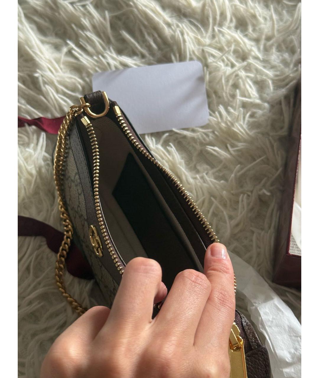 GUCCI Коричневая сумка через плечо, фото 5