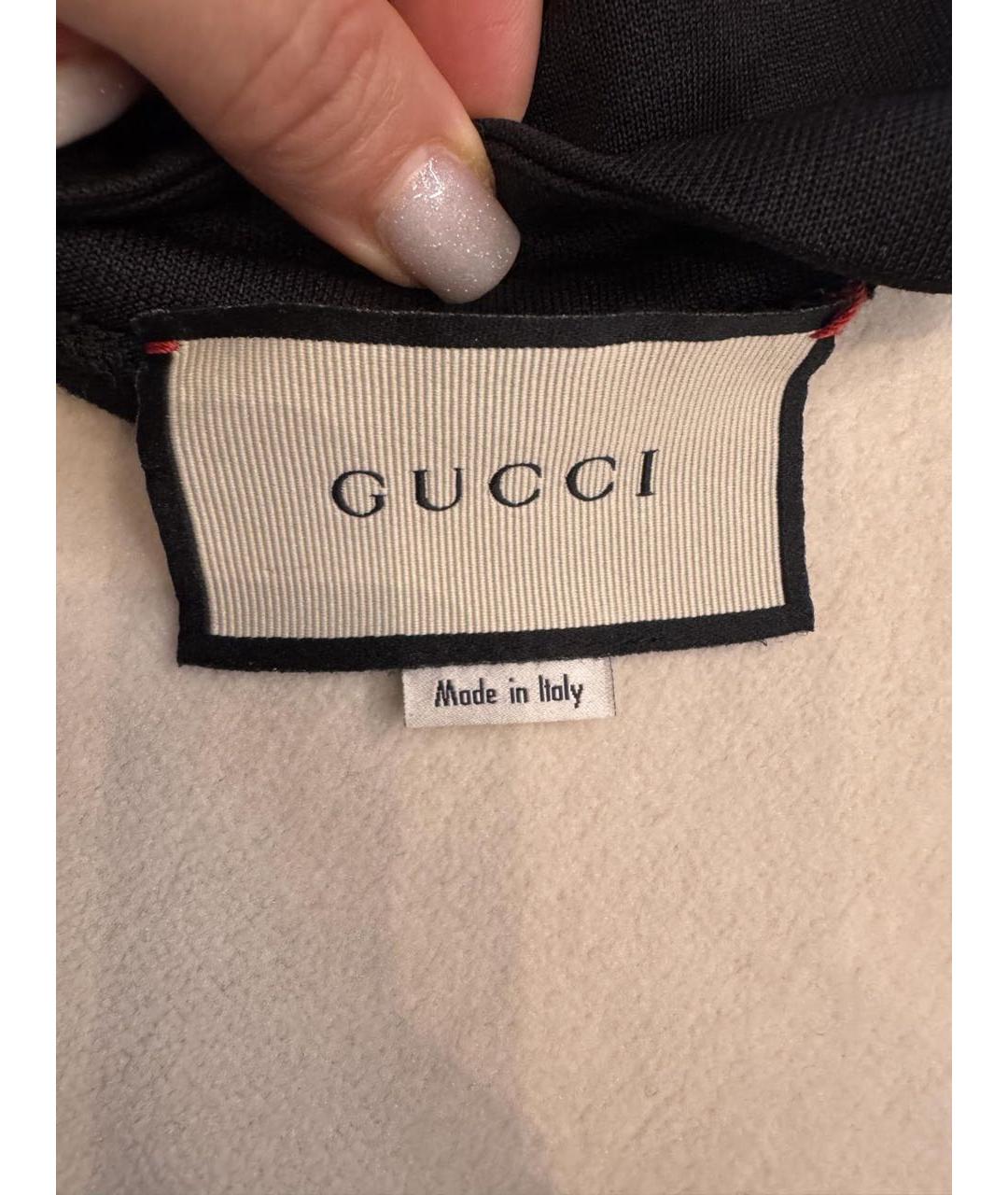 GUCCI Черные полиэстеровые брюки узкие, фото 5