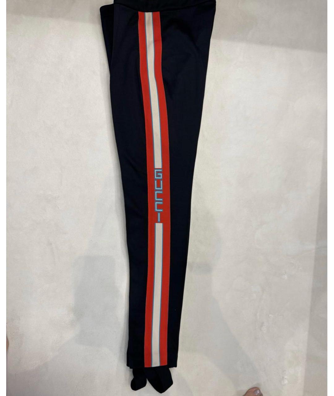 GUCCI Черные полиэстеровые брюки узкие, фото 3