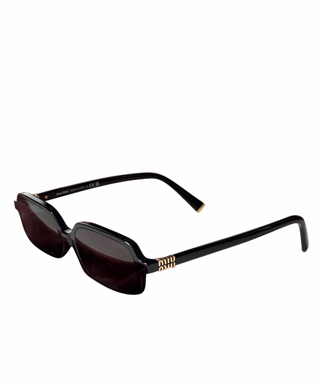 MIU MIU Черные пластиковые солнцезащитные очки, фото 1