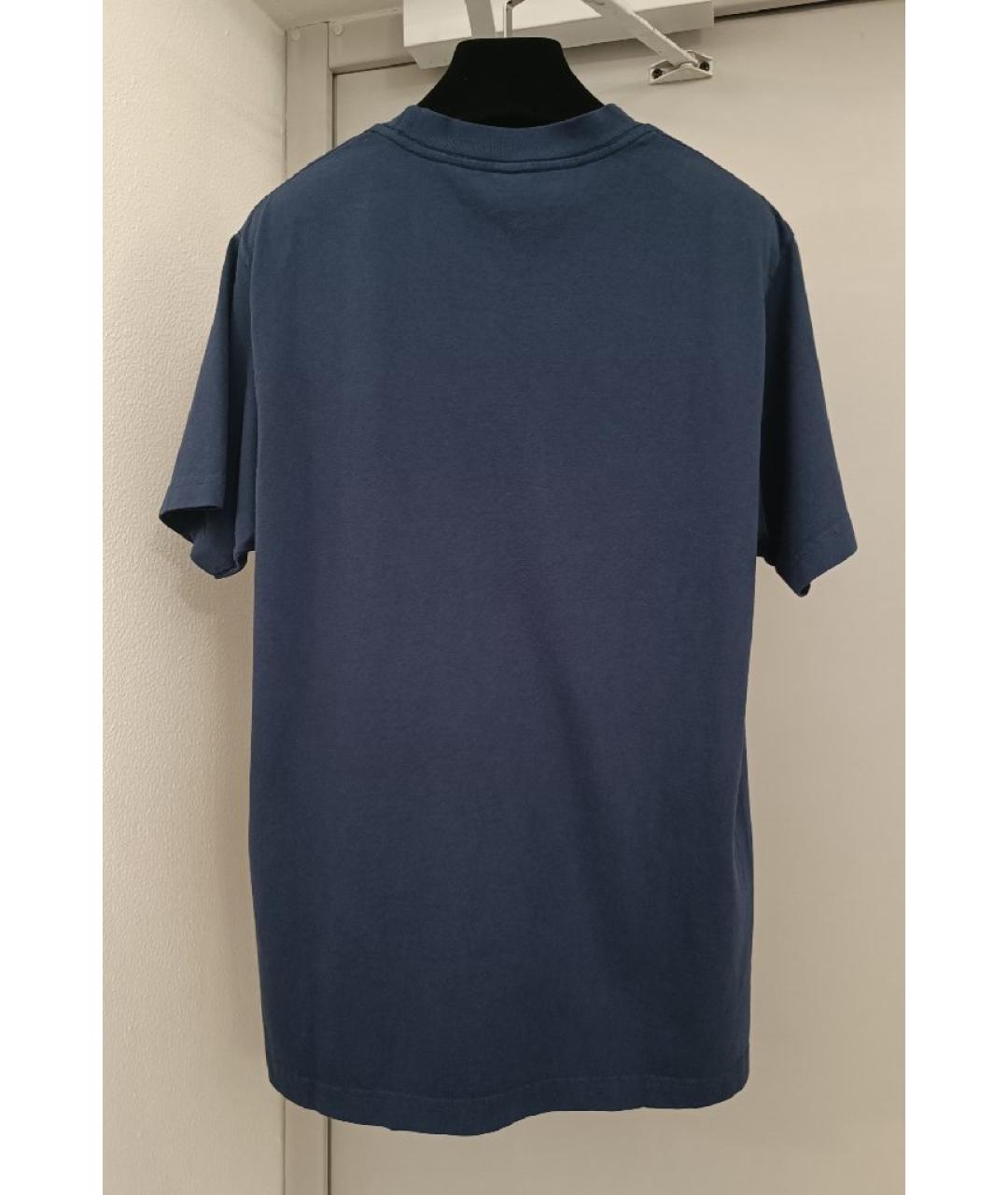 SPORTY AND RICH Темно-синяя хлопковая футболка, фото 2