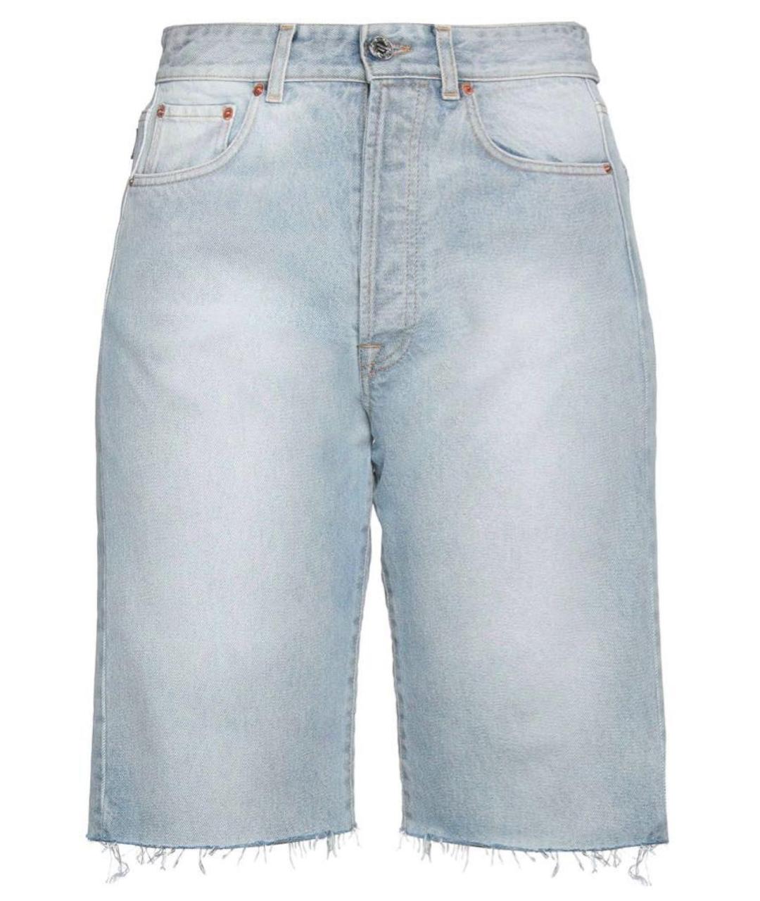 VETEMENTS Голубые деним шорты, фото 1