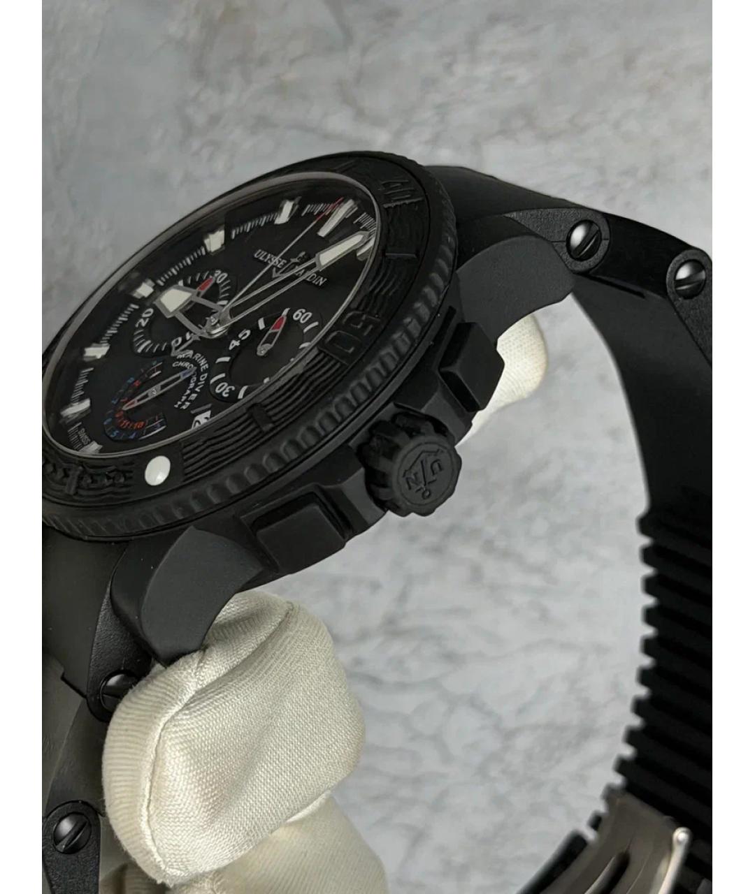 Ulysse Nardin Черные стальные часы, фото 4