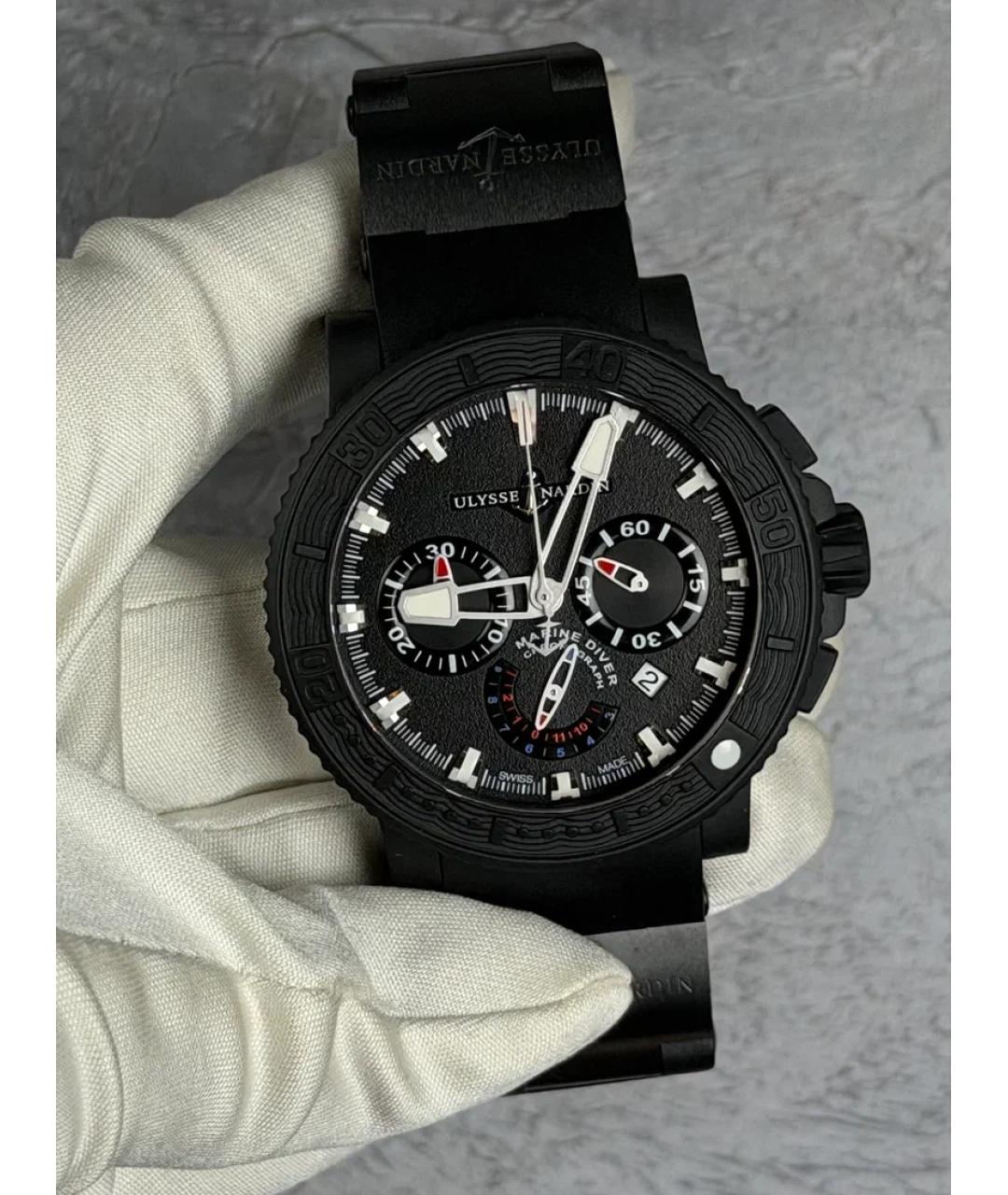 Ulysse Nardin Черные стальные часы, фото 2