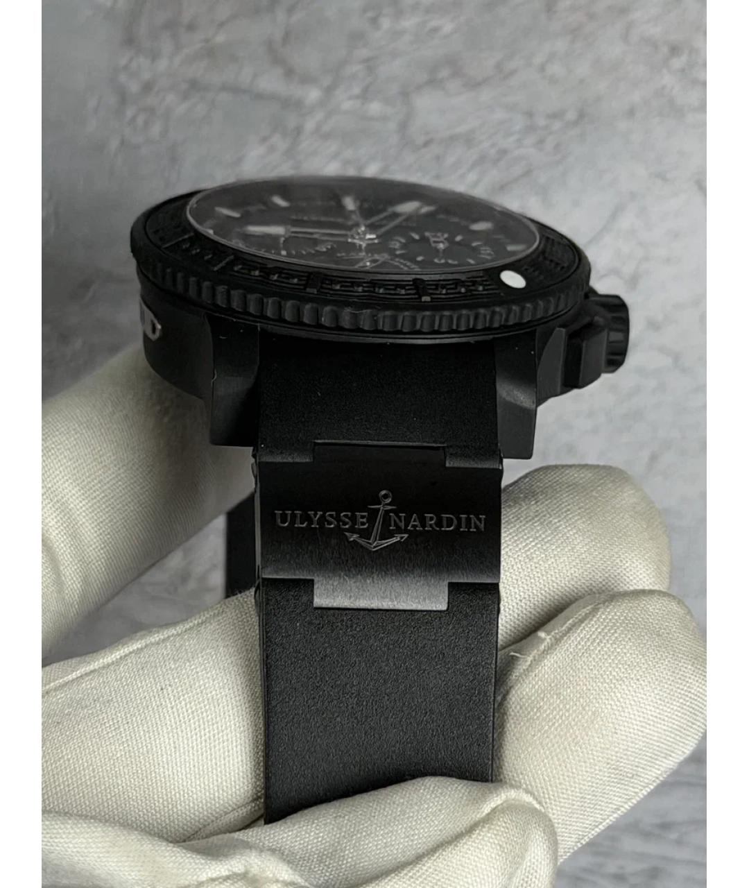 Ulysse Nardin Черные стальные часы, фото 5
