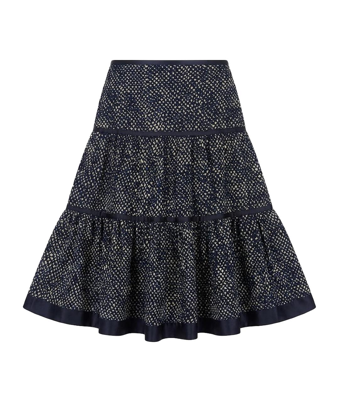 LOUIS VUITTON Мульти шелковая юбка миди, фото 1