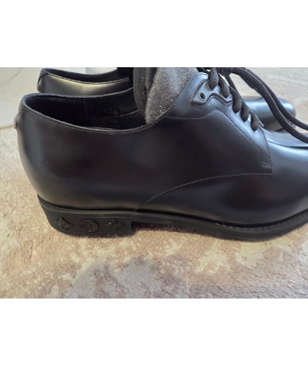 LOUIS VUITTON Черные кожаные туфли, фото 3