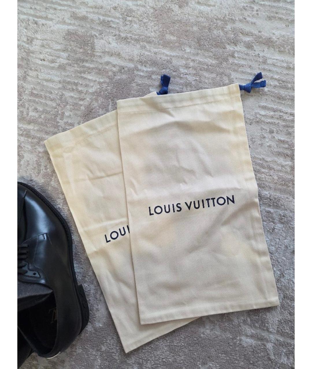 LOUIS VUITTON Черные кожаные туфли, фото 8