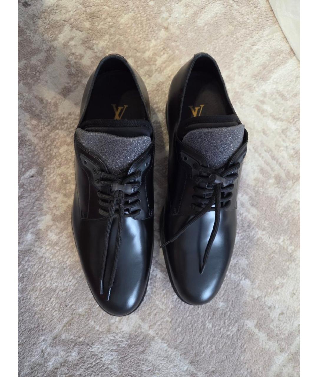 LOUIS VUITTON Черные кожаные туфли, фото 2