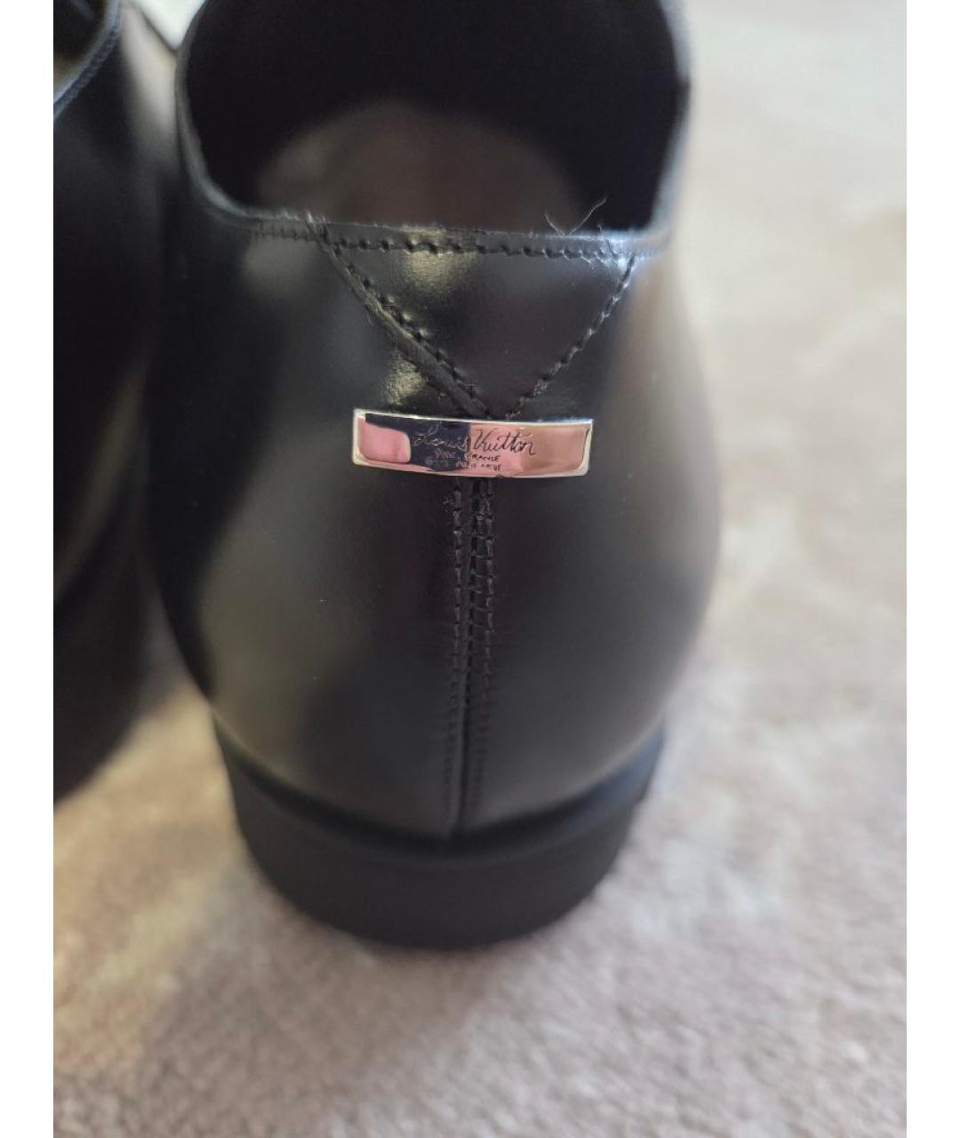 LOUIS VUITTON Черные кожаные туфли, фото 5