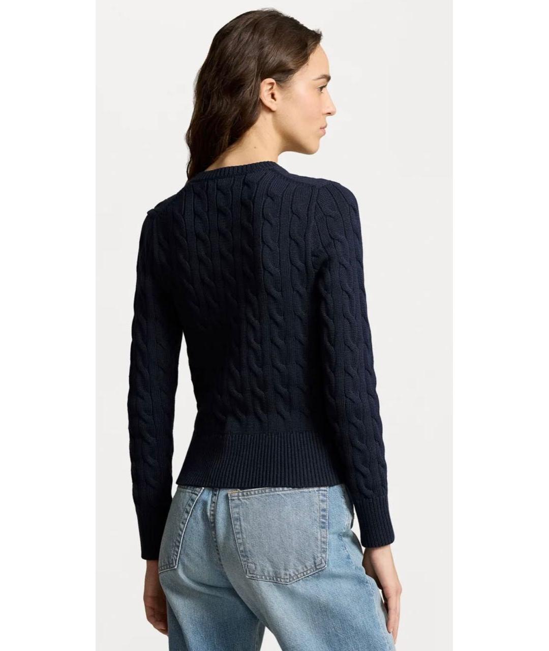 POLO RALPH LAUREN Темно-синий хлопковый джемпер / свитер, фото 8