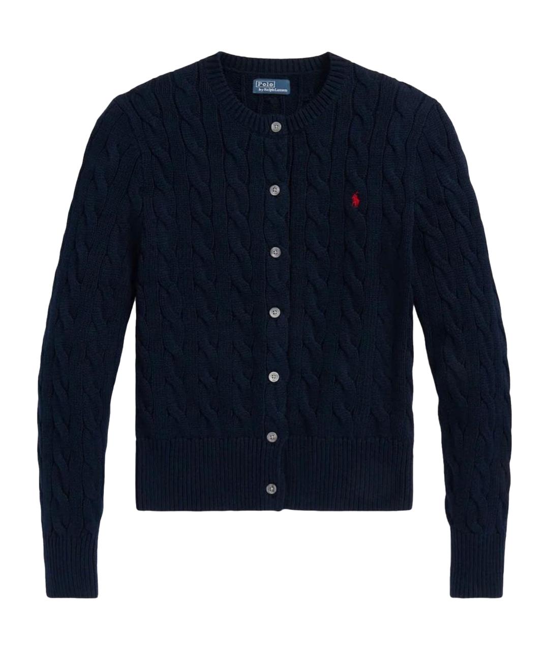 POLO RALPH LAUREN Темно-синий хлопковый джемпер / свитер, фото 1