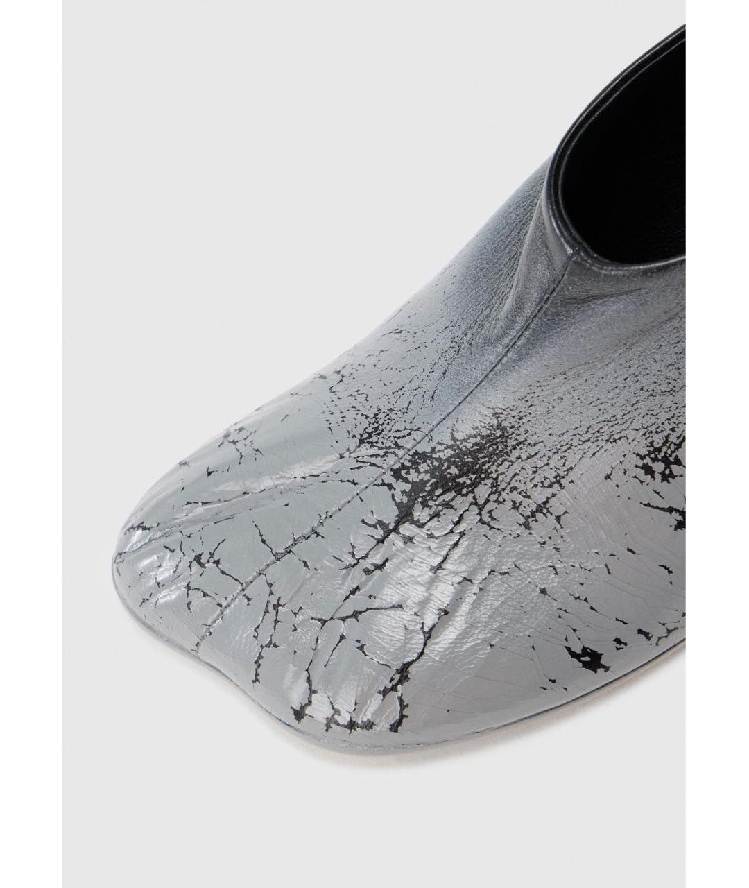 MAISON MARGIELA Серые кожаные туфли, фото 3