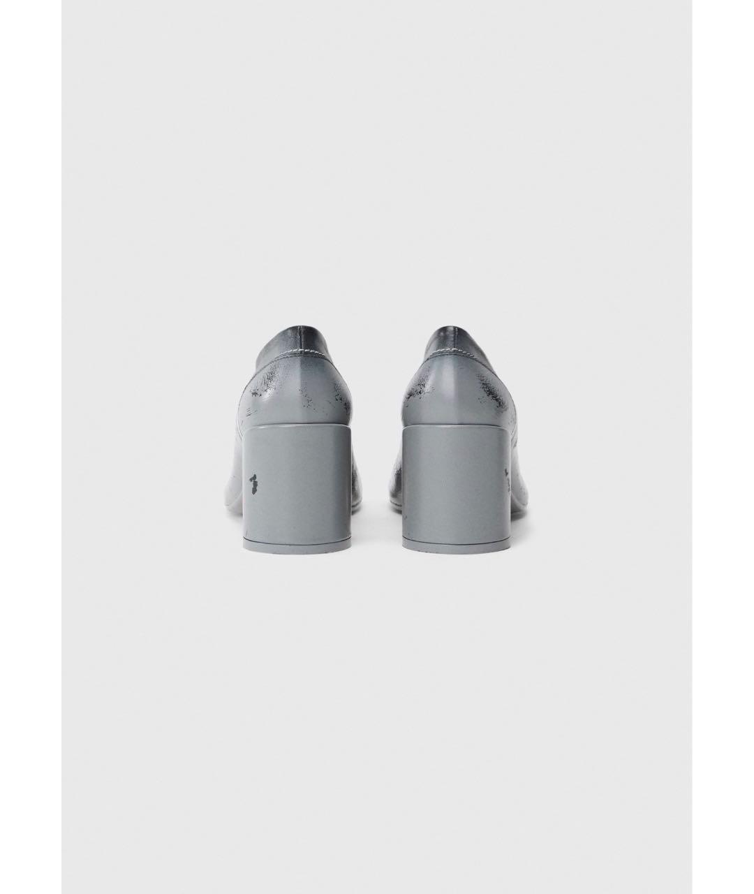 MAISON MARGIELA Серые кожаные туфли, фото 5