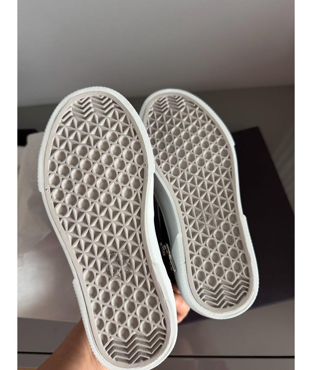 PRADA Черные кожаные кеды, фото 4