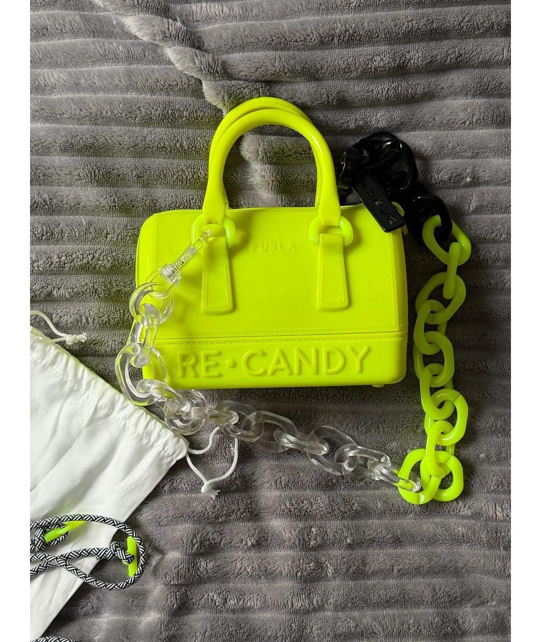 FURLA Желтая сумка через плечо, фото 5