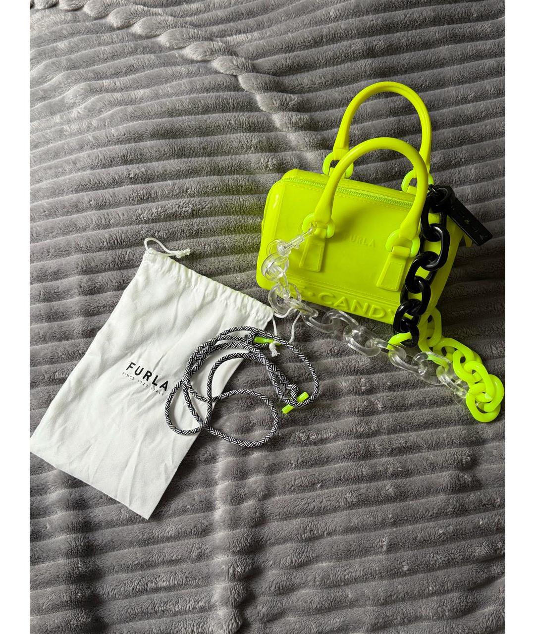 FURLA Желтая сумка через плечо, фото 2