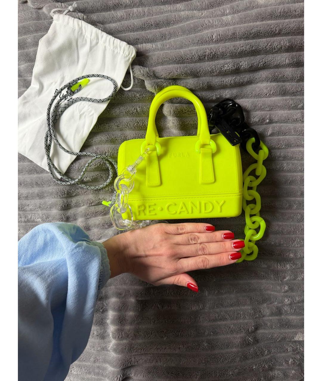 FURLA Желтая сумка через плечо, фото 4