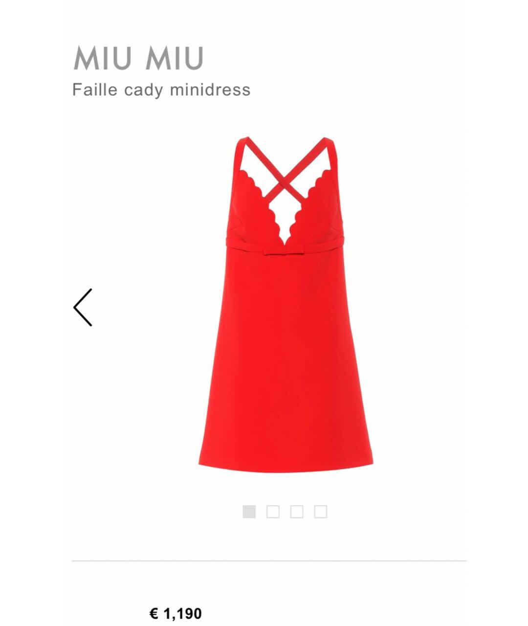 MIU MIU Красное коктейльное платье, фото 2