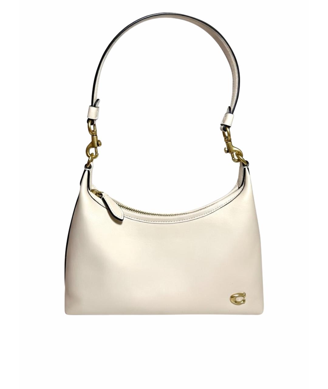 COACH Белая кожаная сумка через плечо, фото 1