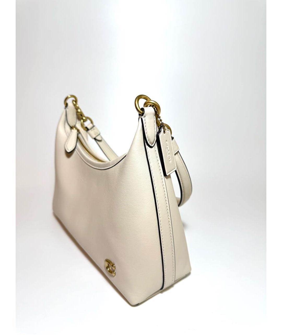 COACH Белая кожаная сумка через плечо, фото 2