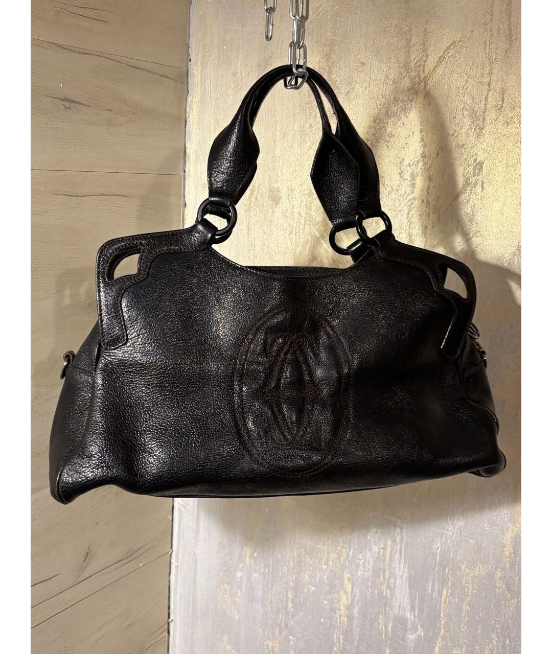 CARTIER Черная кожаная сумка тоут, фото 6