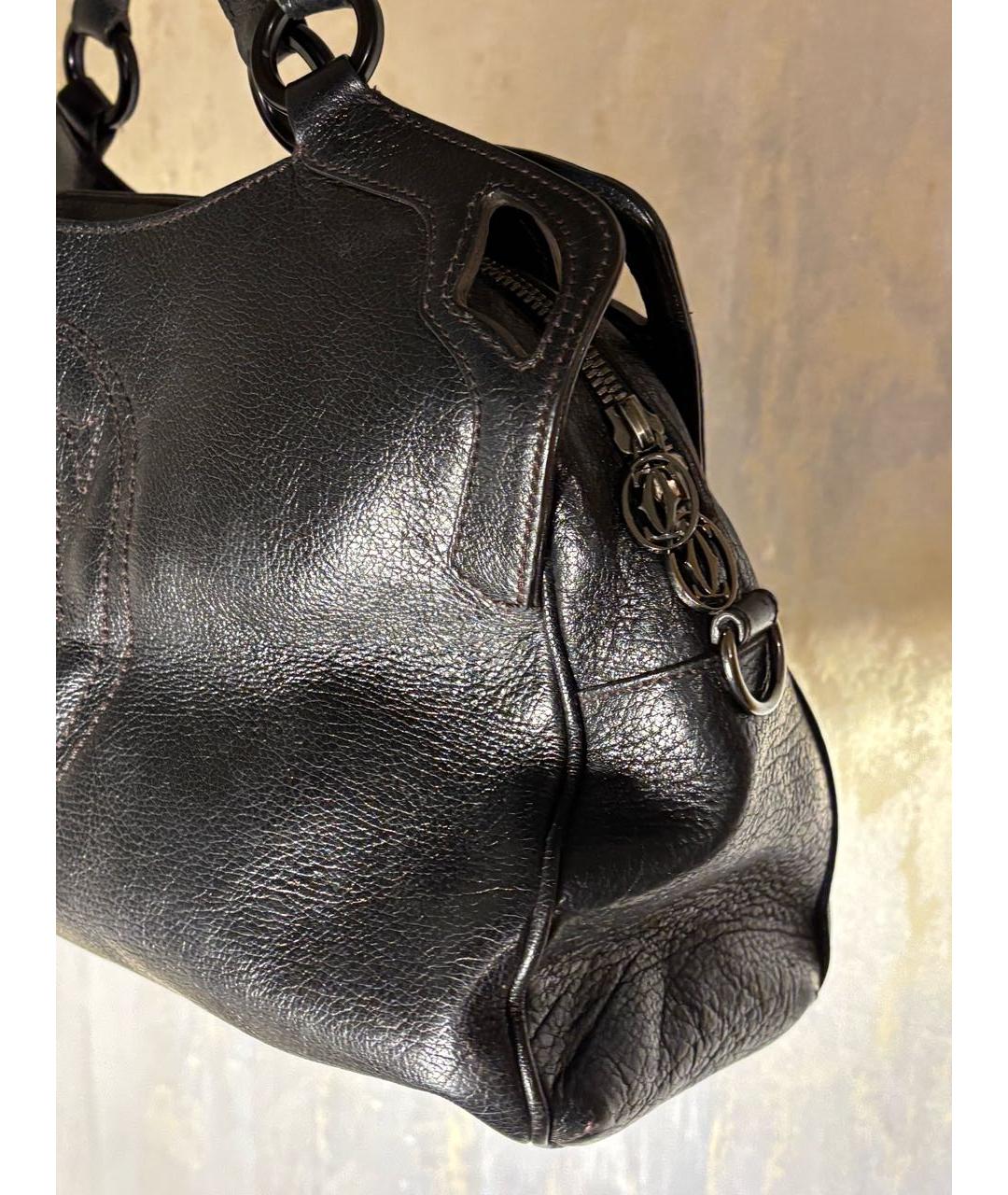 CARTIER Черная кожаная сумка тоут, фото 4