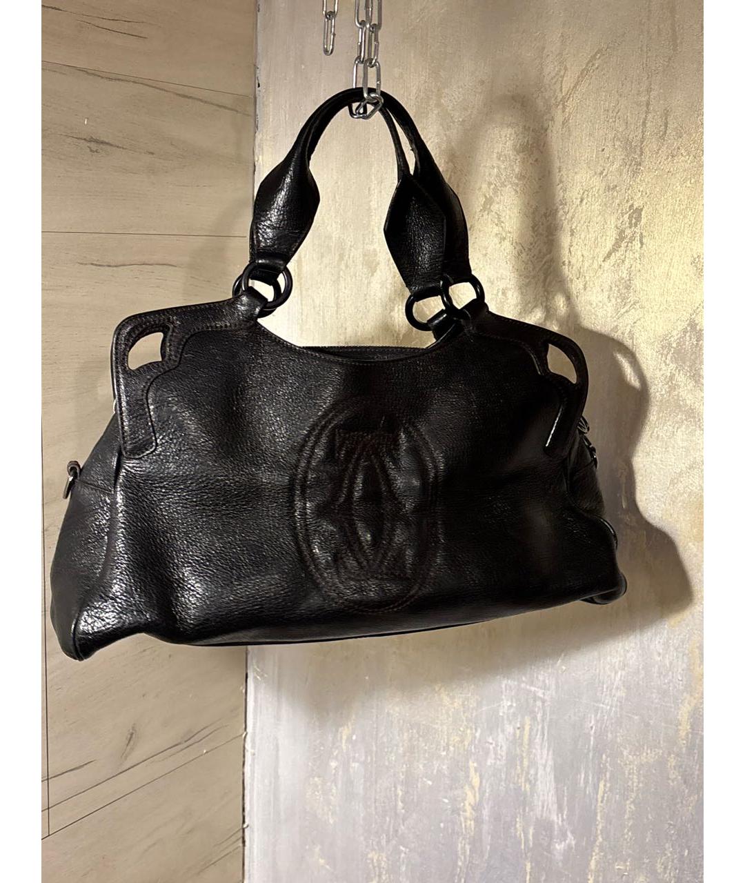 CARTIER Черная кожаная сумка тоут, фото 2