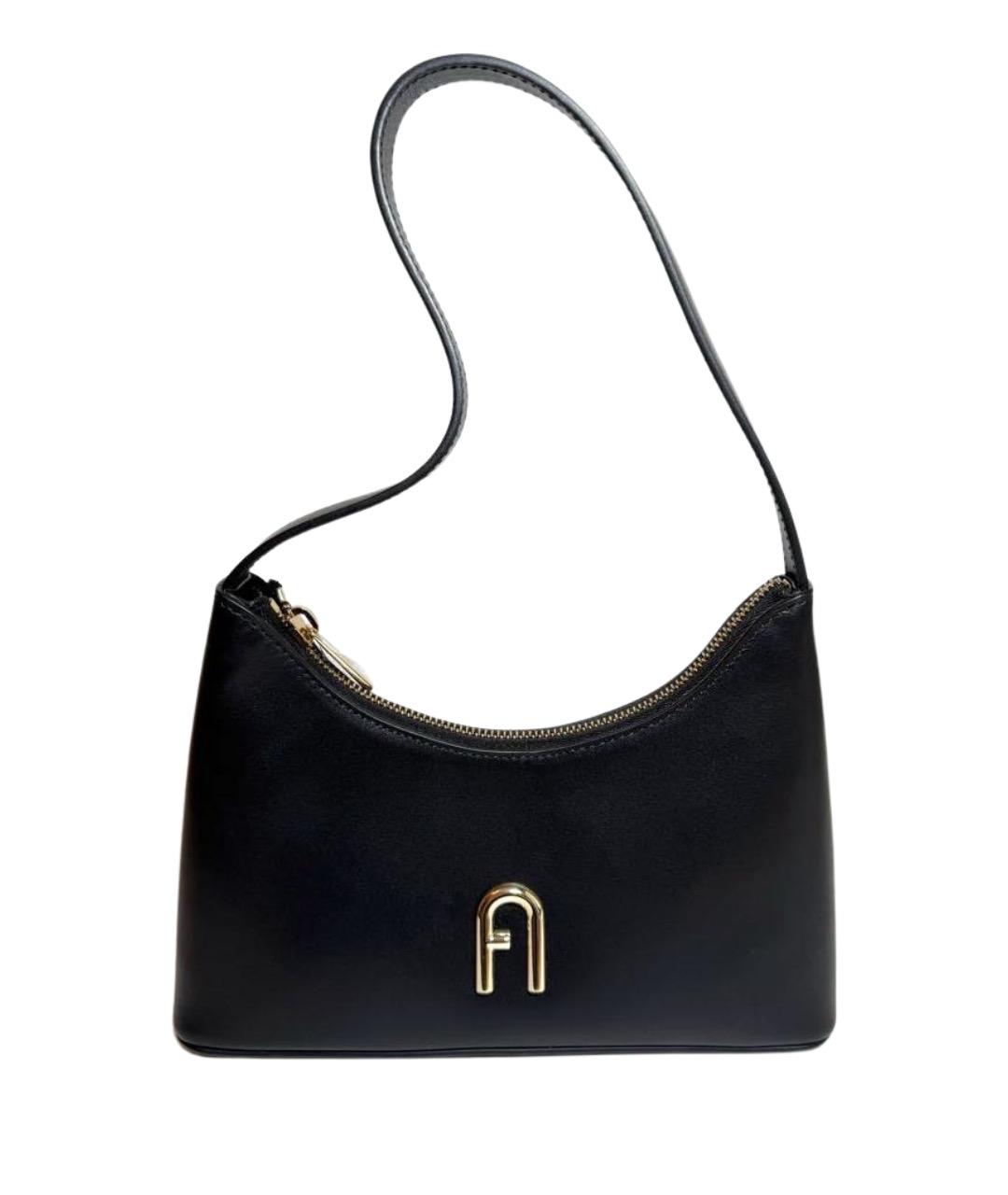 FURLA Черная кожаная сумка через плечо, фото 1