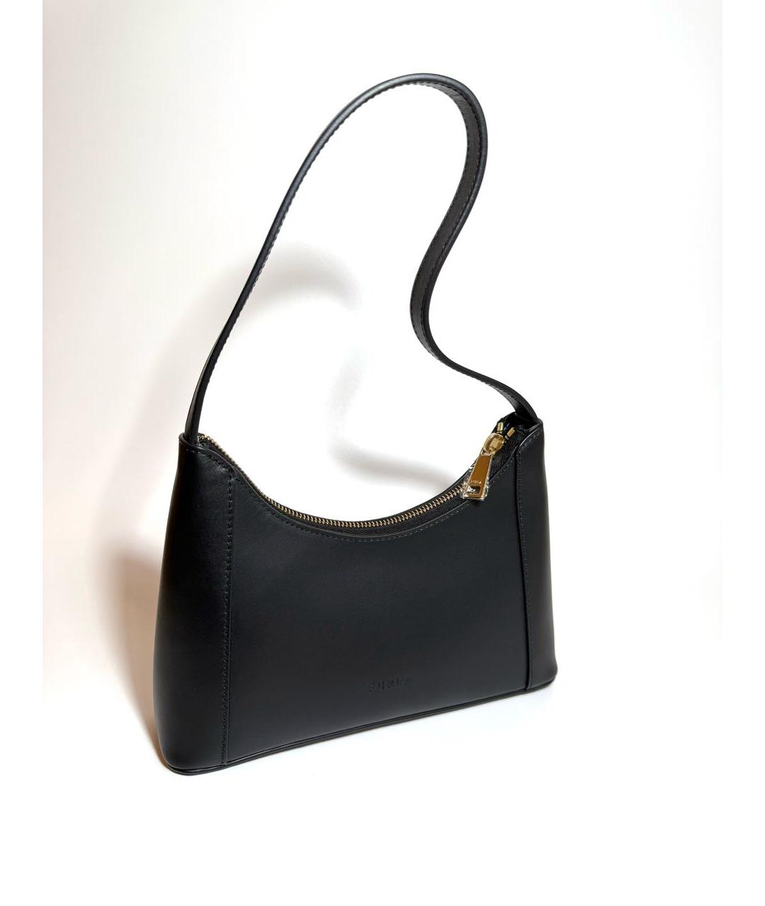 FURLA Черная кожаная сумка через плечо, фото 4