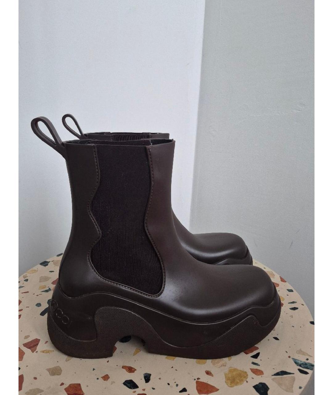 XOCOI Коричневые резиновые полусапоги, фото 6