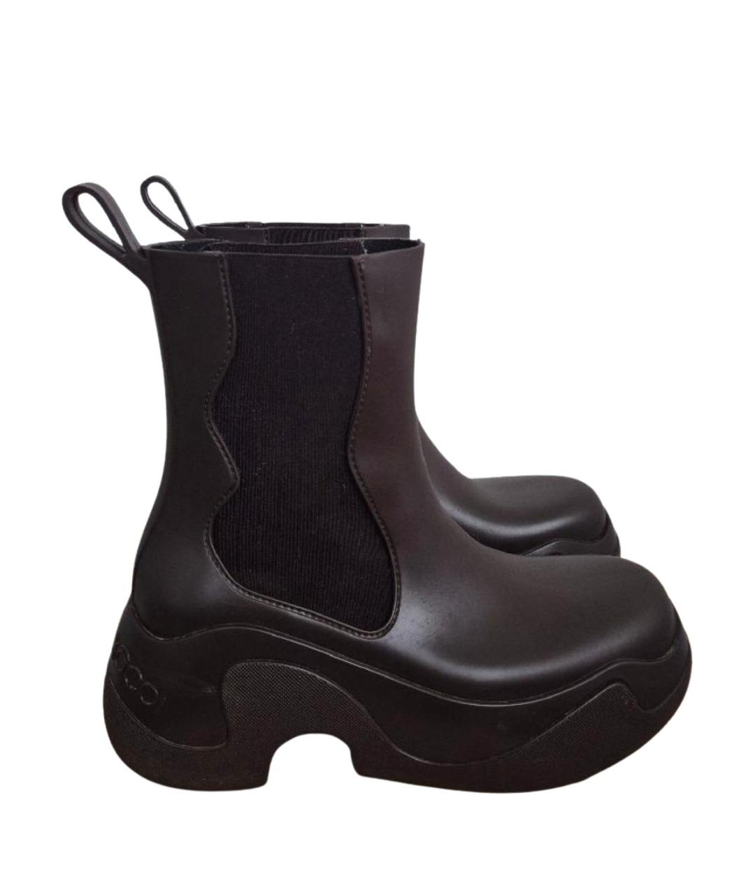 XOCOI Коричневые резиновые полусапоги, фото 1