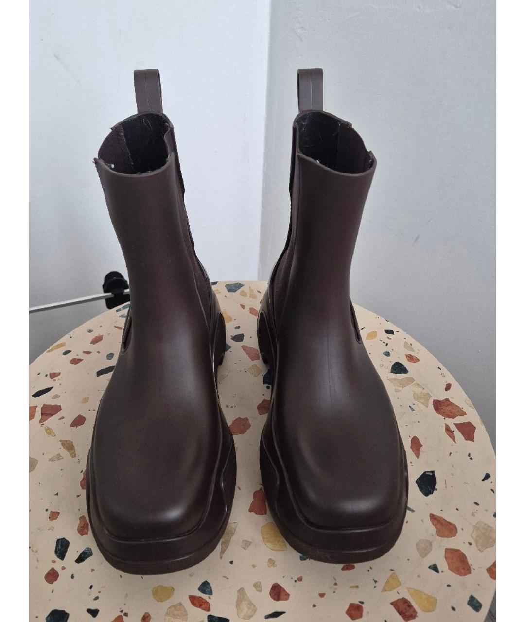 XOCOI Коричневые резиновые полусапоги, фото 2