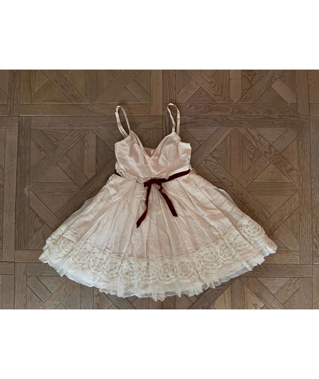 LOUIS VUITTON Бежевый хлопковый сарафан, фото 4