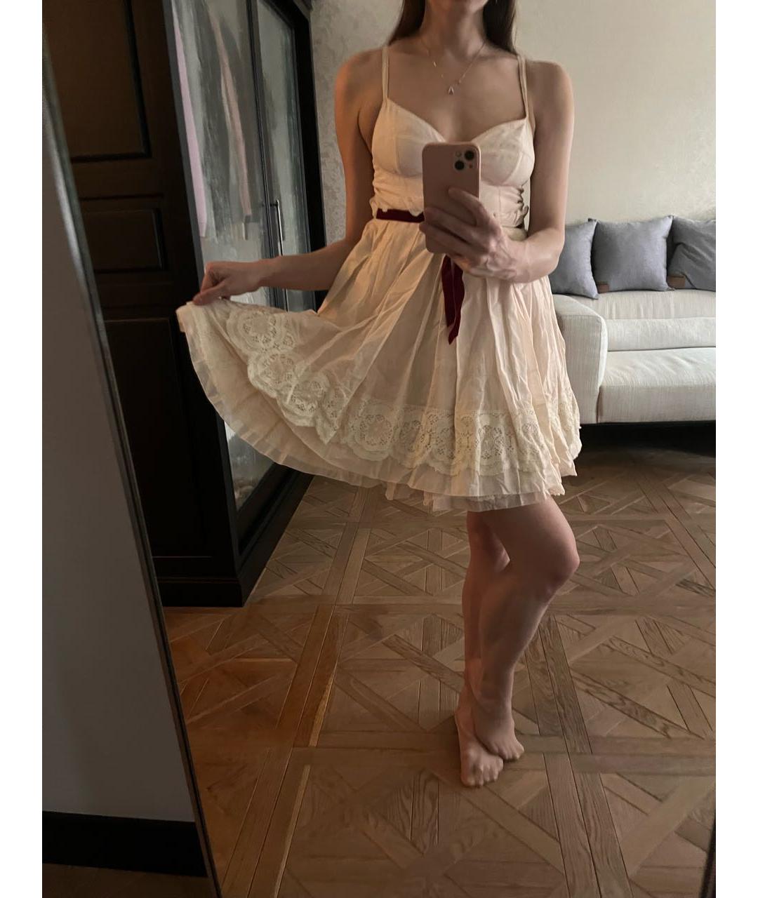 LOUIS VUITTON Бежевый хлопковый сарафан, фото 3