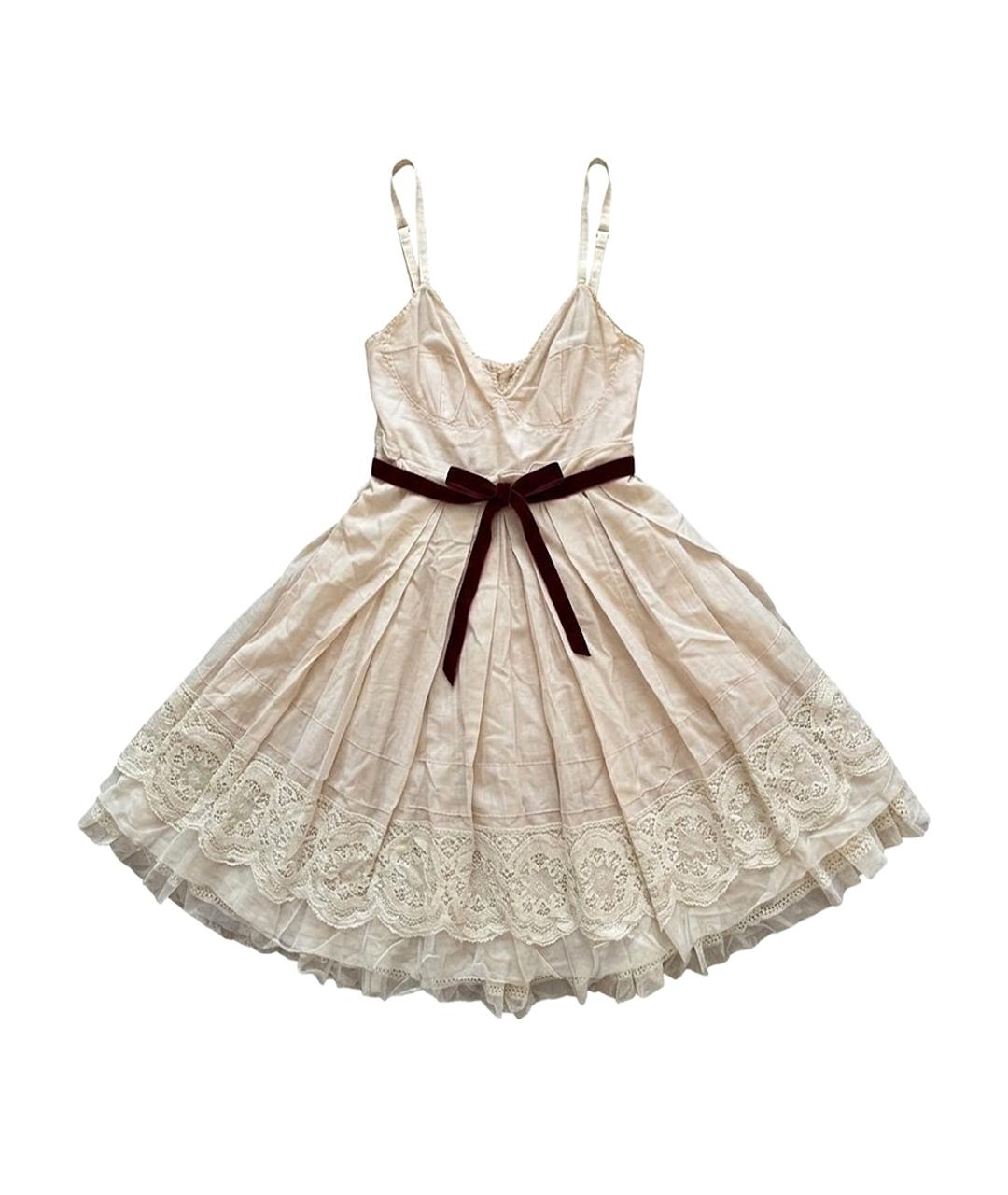 LOUIS VUITTON Бежевый хлопковый сарафан, фото 1