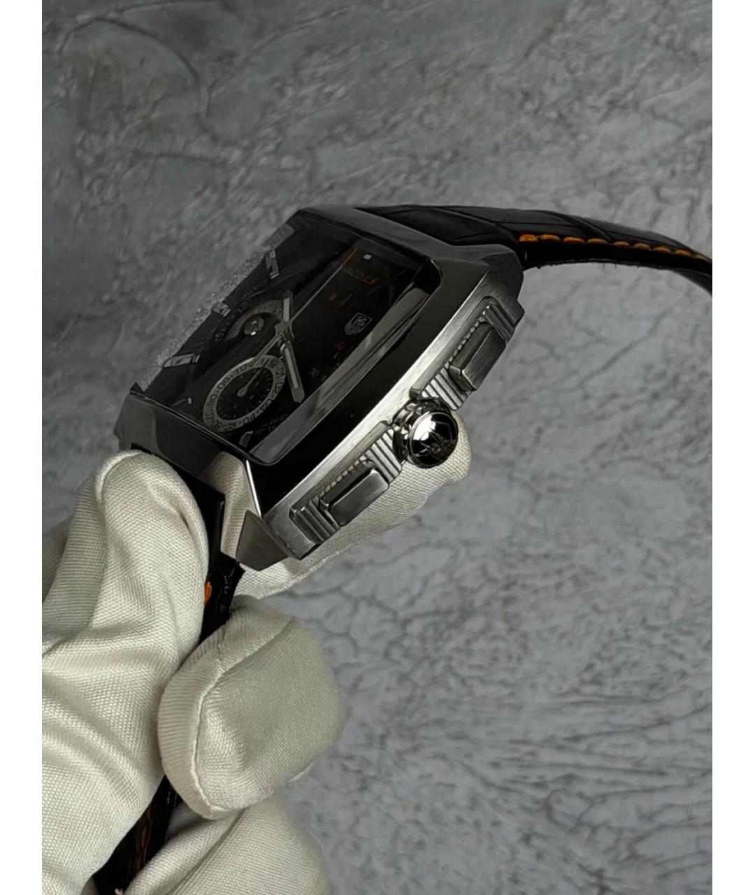 TAG HEUER Черные стальные часы, фото 3